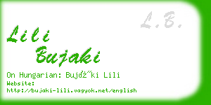 lili bujaki business card